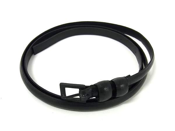 ■極美品■ Max Mara マックスマーラ レザー ベルト 表記サイズ M レディース ブラック系 FG9700拍卖