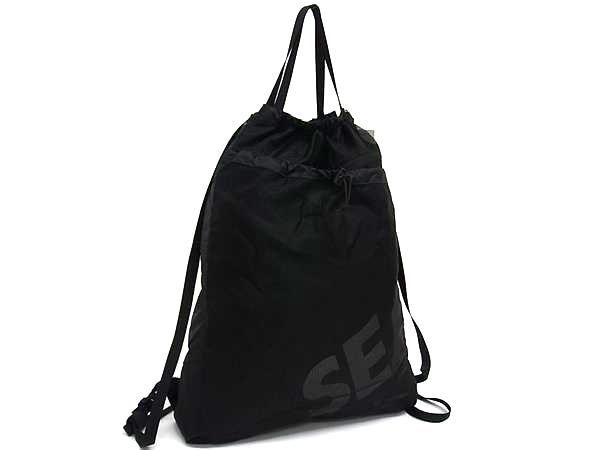 ■新品■未使用■ WIND AND SEA ウィンダンシー × Helinox ヘリノックス 23SS ジムサック ナイロン バックパック ブラック系 FL6189拍卖