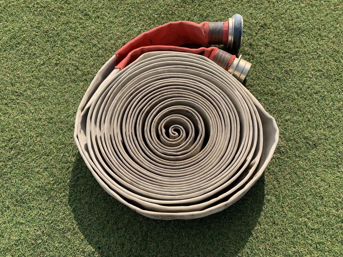 消防車ホース 消防ホース アシモリ ジェットホース スタータフ 使用圧13 1981y 65×20m 中古 【E7718-69】拍卖