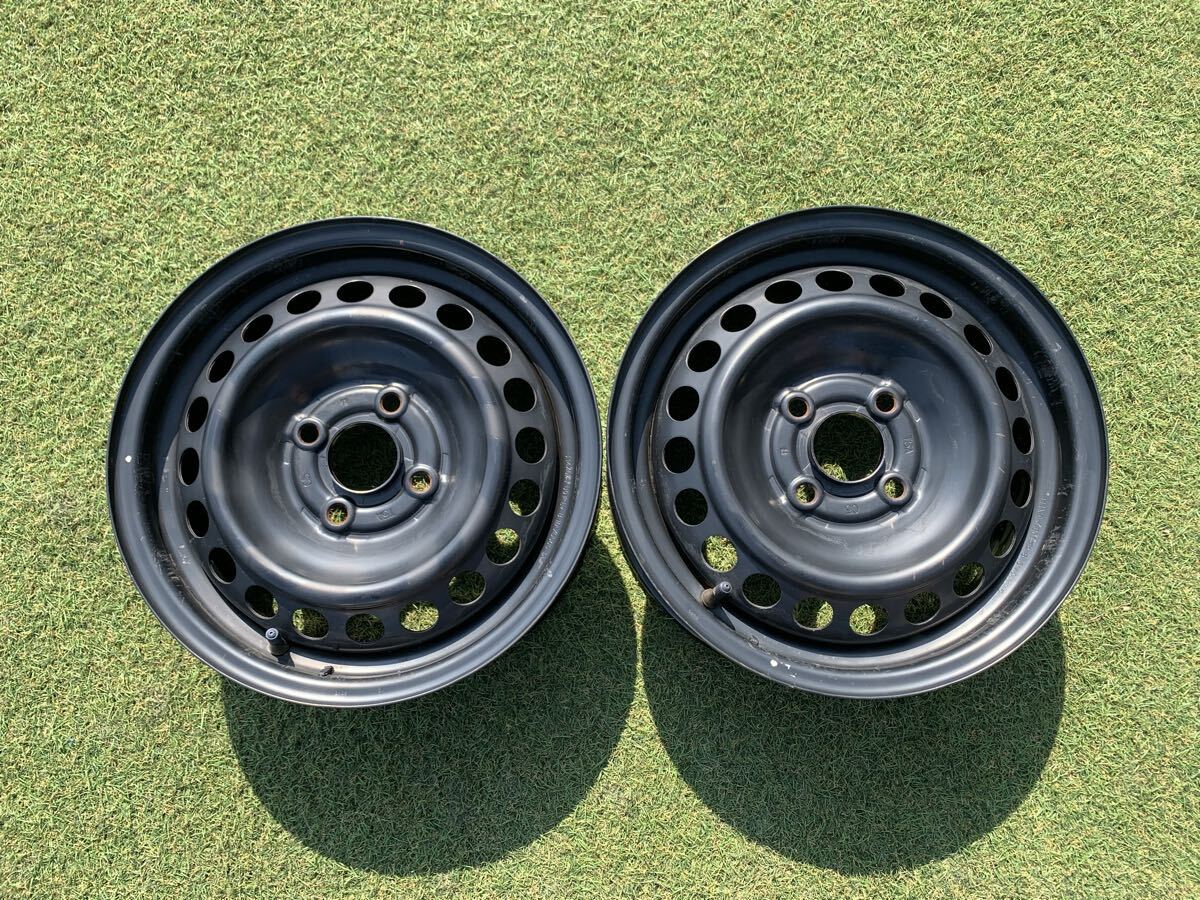 ホンダ純正 GE フィット 純正 14インチ 5.5J +45 PCD100-4H スチールホイール 鉄ホイール 2本 【Z7819-16】拍卖