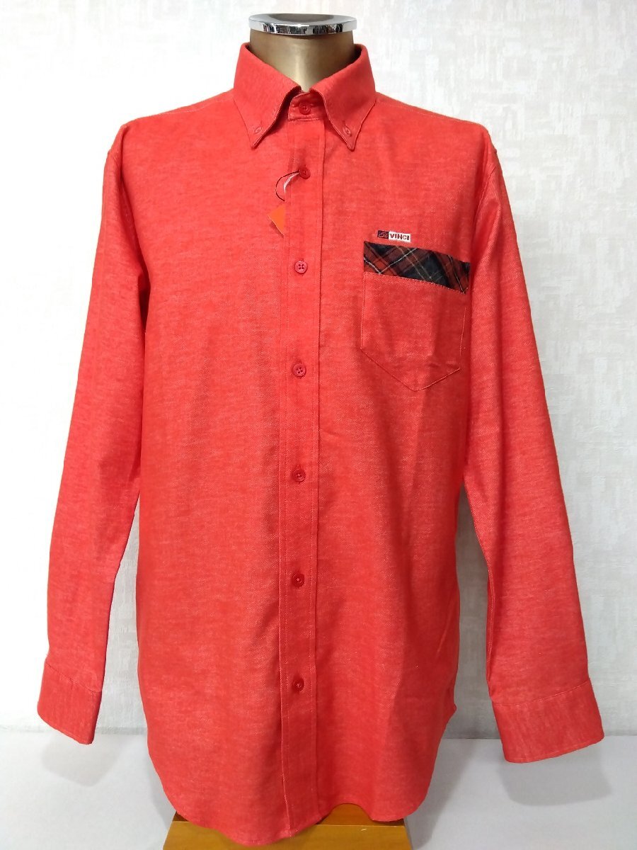 シャツ 50%OFF VINCI 秋冬物 ボタンダウン(48)L 新品 送料無料拍卖
