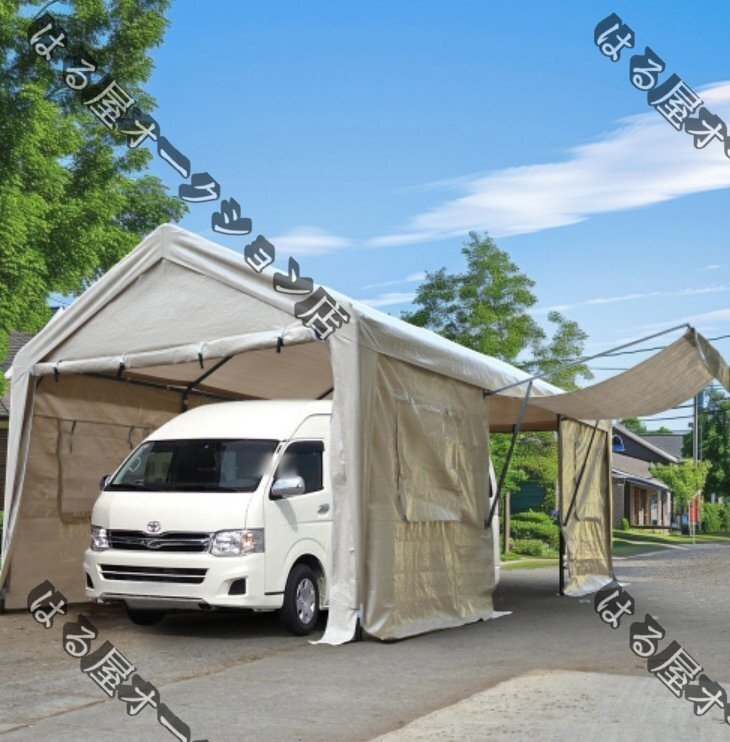 テント 車庫テント ガレージテント 3×6m UV ガレージテント カーポート 軽自動車用 大型 車 駐車 スチール製 頑丈 仮設倉庫 タープテント拍卖