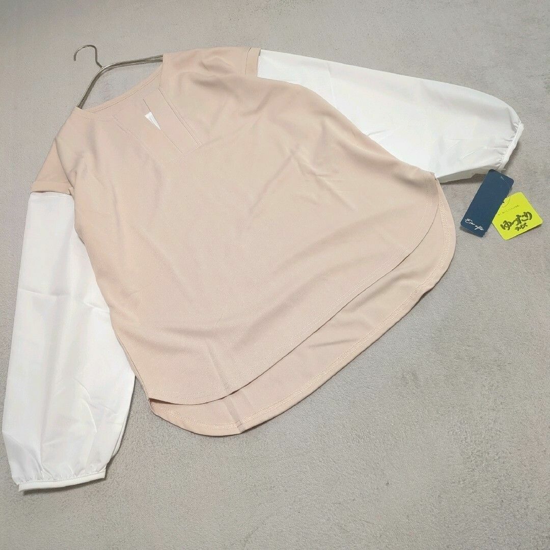 新品タグ付き【エバーアフター】(M~L)異素材トップス ゆったり 春夏 カットソー拍卖