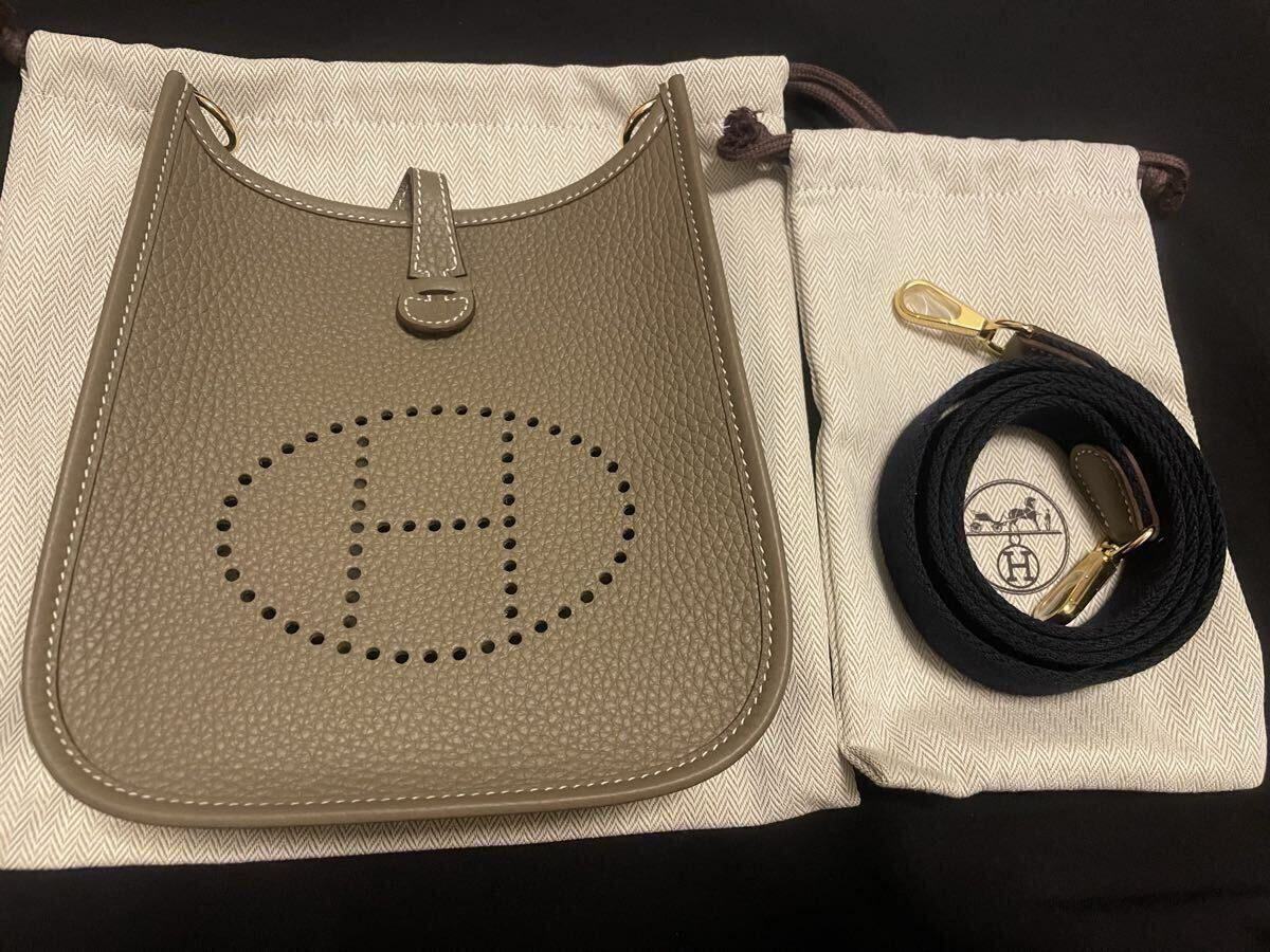 【新品未使用】 HERMES エルメス エブリン アマゾーヌ 16TPM エトゥープ ゴールド金具 2025 K刻印ショルダーバッグ トリヨンクレマンス拍卖
