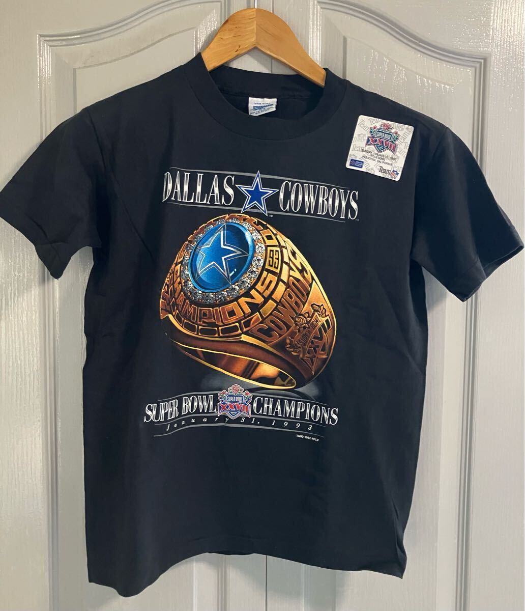 新品未使用品 / NFL Dallas Cowboys Super Bowl Champions 1993 記念Tシャツ (Kids,Ladiesサイズ)拍卖