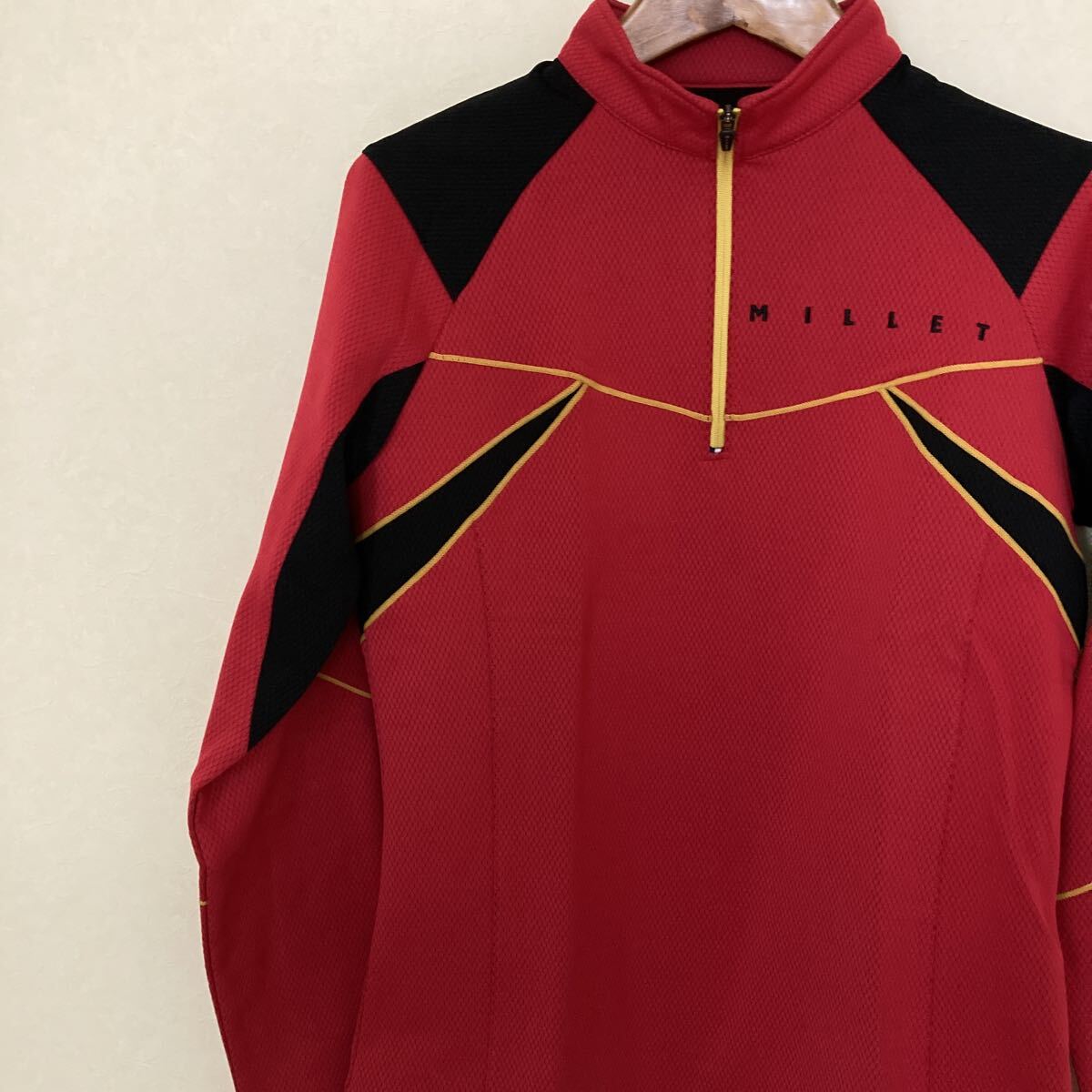ミレー ハーフジップ 長袖 フリース やや薄手 登山 トレッキング アウトドア 春秋冬 90 メンズS レディースM位 スリムフィット MILLET拍卖