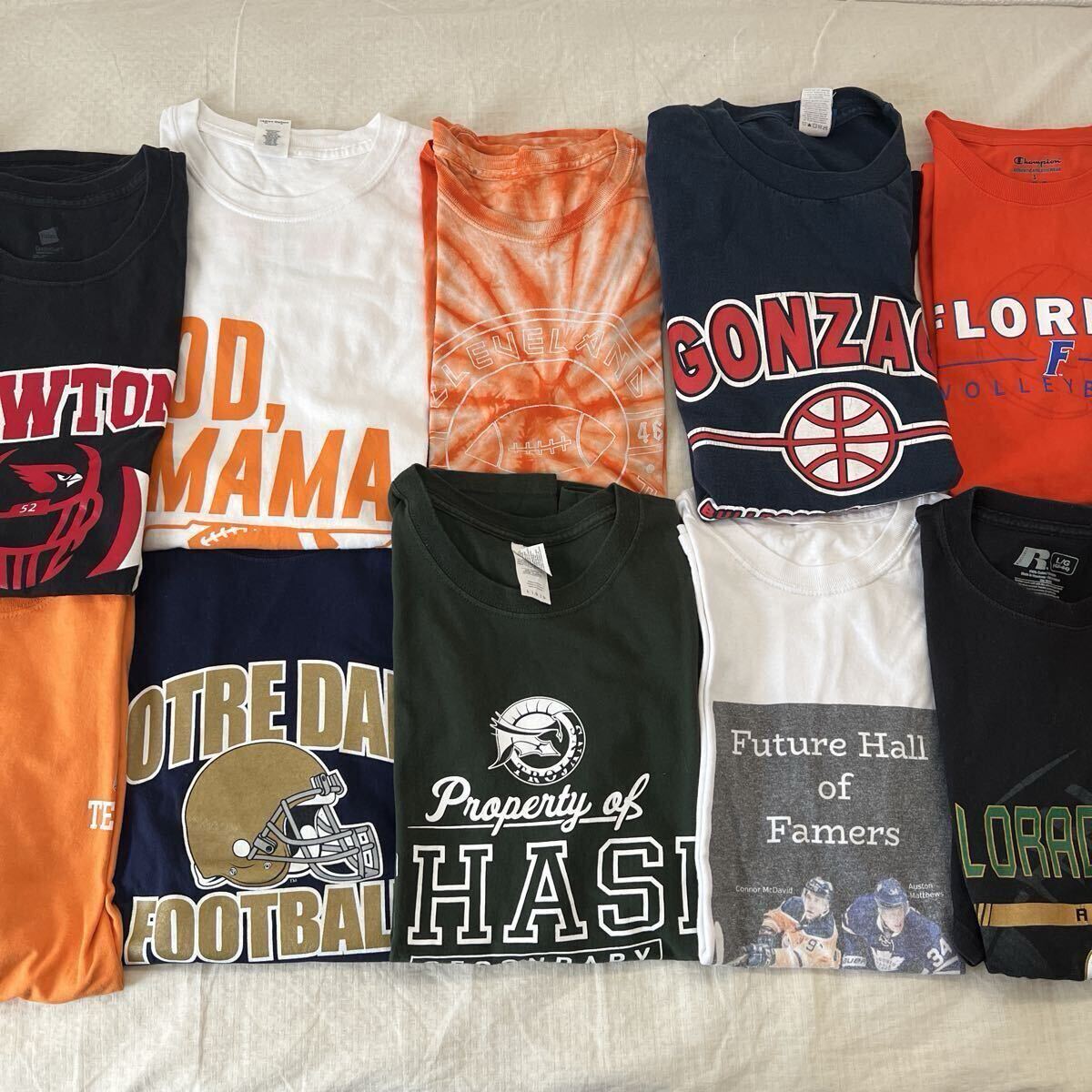 まとめ売り! アメリカ古着 カレッジ アメフト スポーツ系 ミックス 10枚セット拍卖