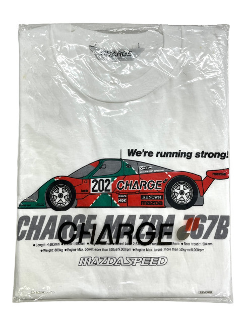 ■希少■DEADSTOCK■80~90's CHARGE MAZDA 767B Tシャツ■チャージ マツダ ルマン24時間レース レナウン 袖裾シングルステッチ ビンテージ拍卖