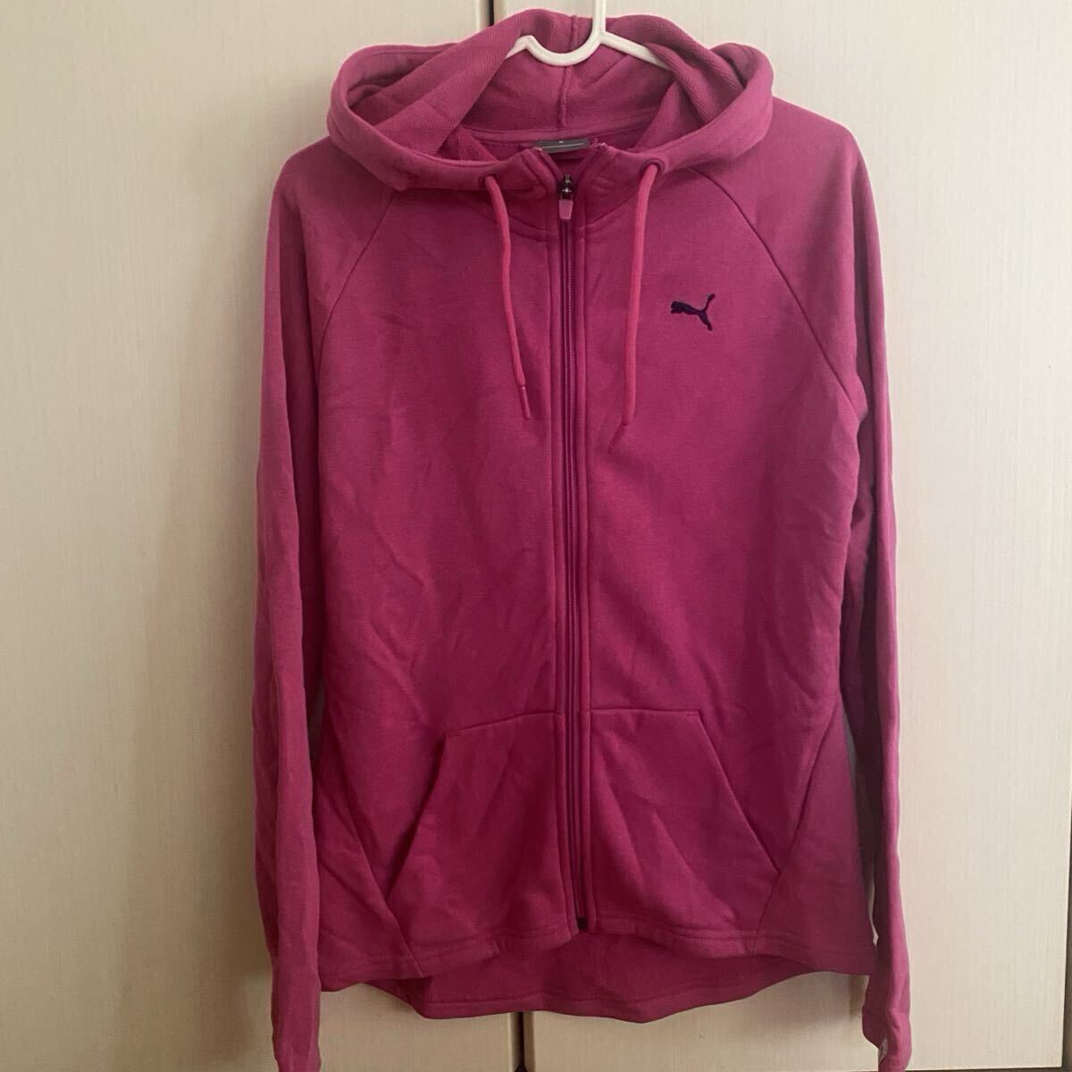 PUMA プーマ スウェット パーカー フード ジップアップ スポーツ レディース M 送料無料拍卖