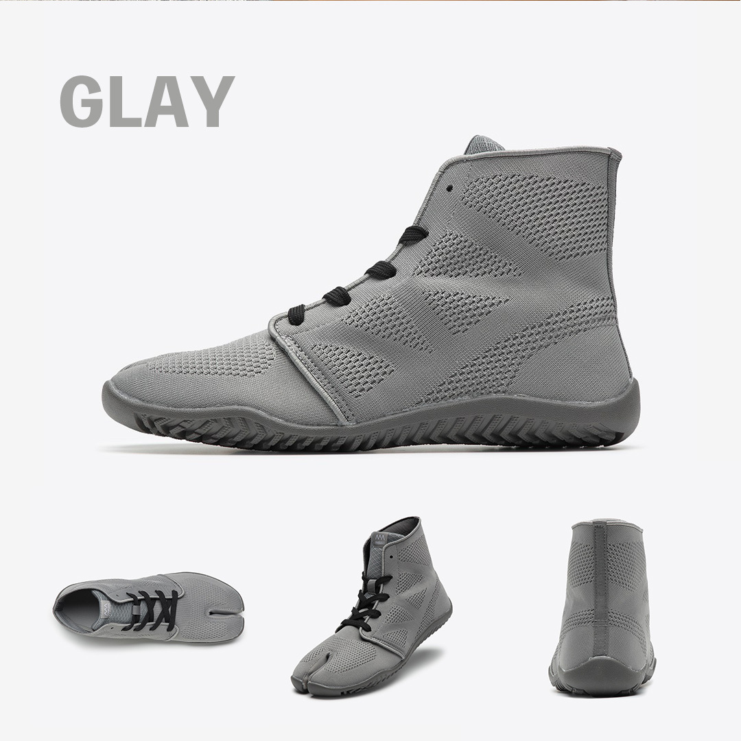 ランニングシューズ 足袋シューズ 足袋 ( グレー 26.5cm )メンズ レディース 疲れにくい 外反母趾 スニーカー 足袋スニーカー シューズ拍卖