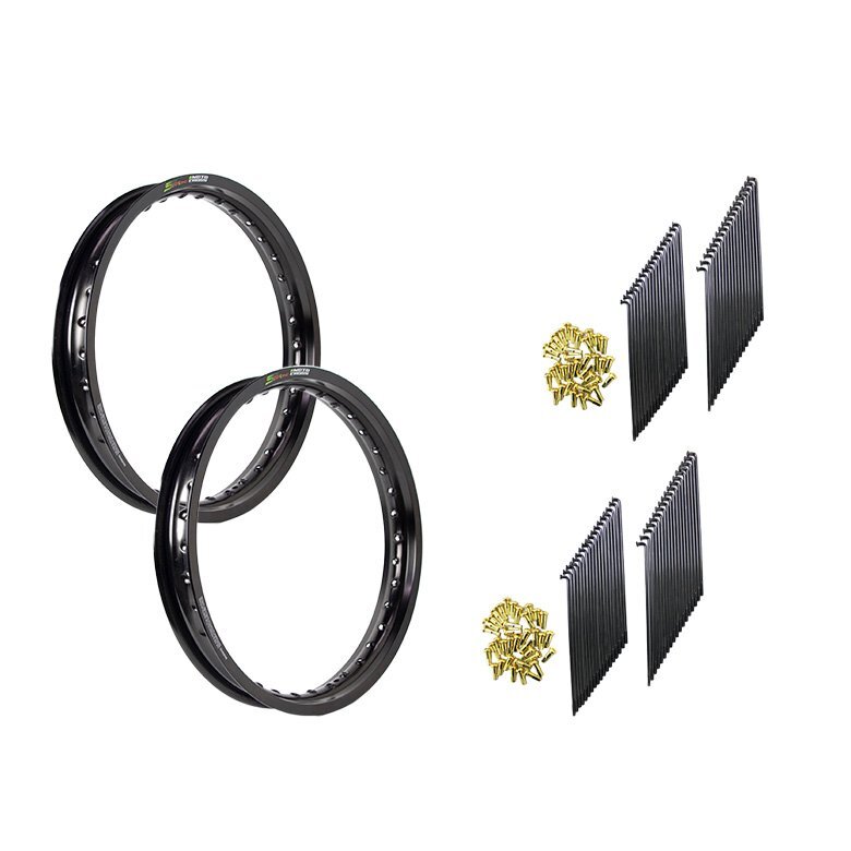 リムスポーク前後セット TWR製 ハンターカブ対応 アルミリム 1.85-17 36穴 / 2.15-17 36穴 OSAKI製 汎用9×157/9×153 リムスポーク72本拍卖