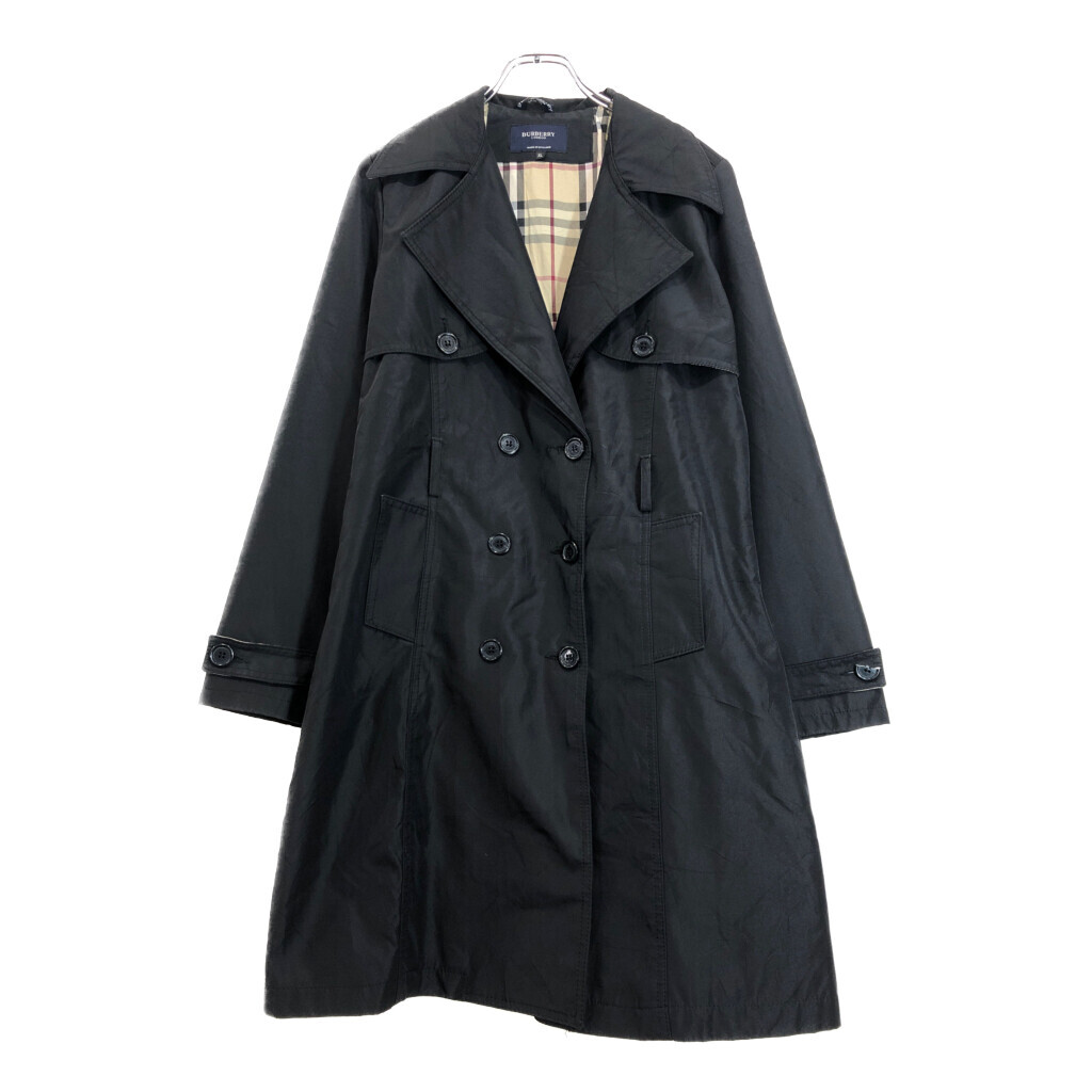 イングランド製 BURBERRY バーバリー トレンチコート ブラック(レディース XL)中古 古着 U7794拍卖