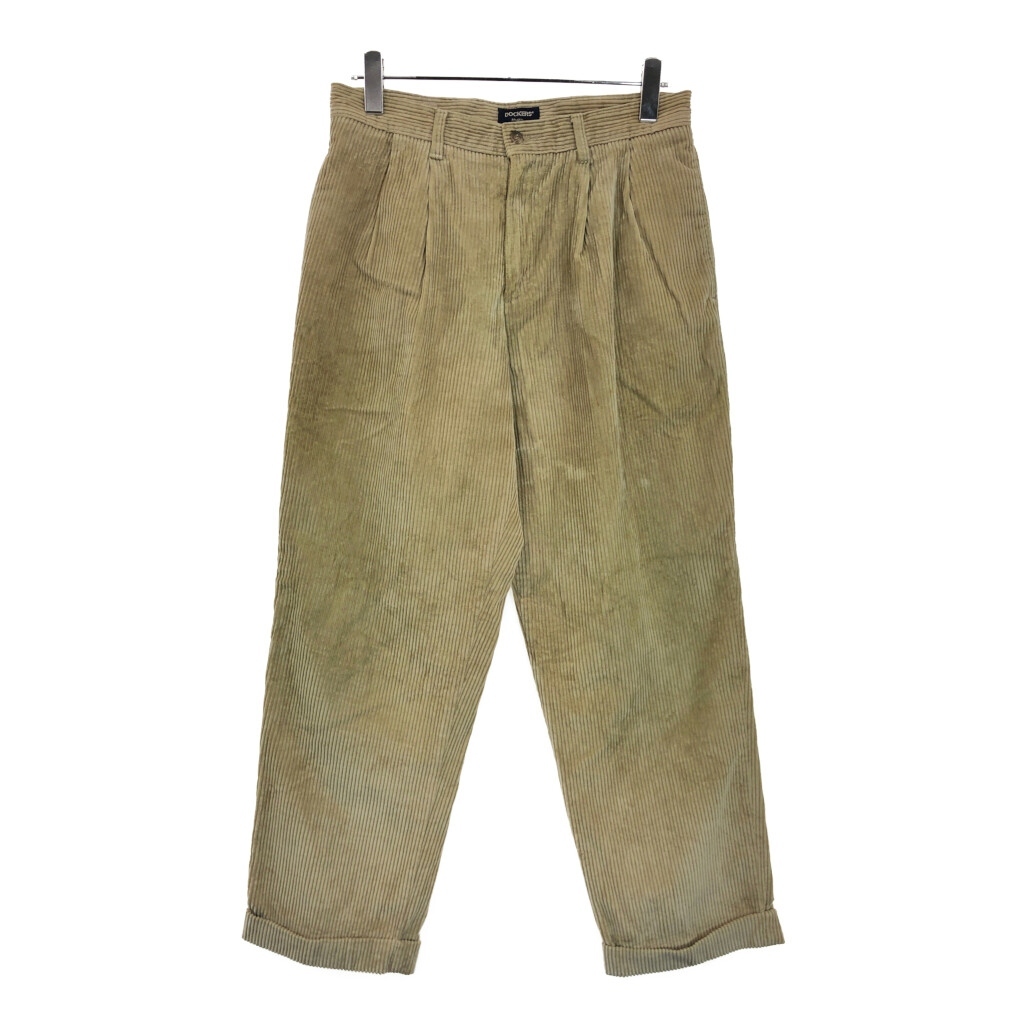 90年代 DOCKERS ドッカーズ 2タック コーデュロイパンツ ベージュ(メンズ W32 L30)中古 古着 U9456拍卖
