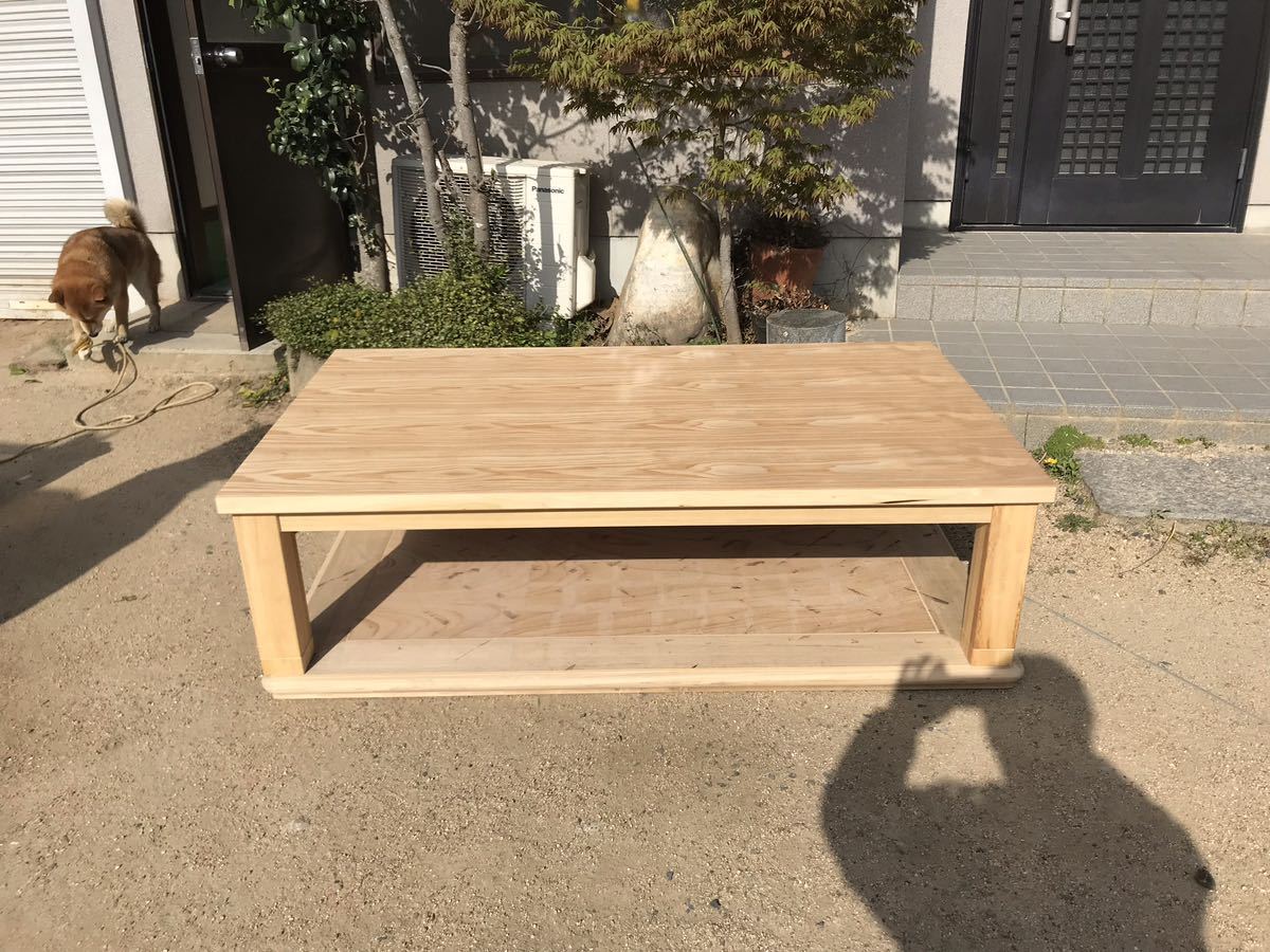 こたつテーブルタモ150日本製・ヒーター別売り拍卖