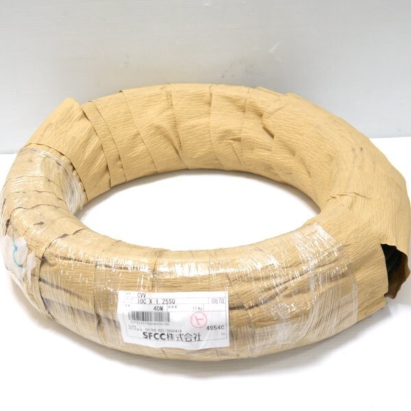 SFCC株式会社 CVVケーブル 10C×1.25SQ 40m巻 未使用 制御用ビニル絶縁ビニルシースケーブル ≡DT6380拍卖