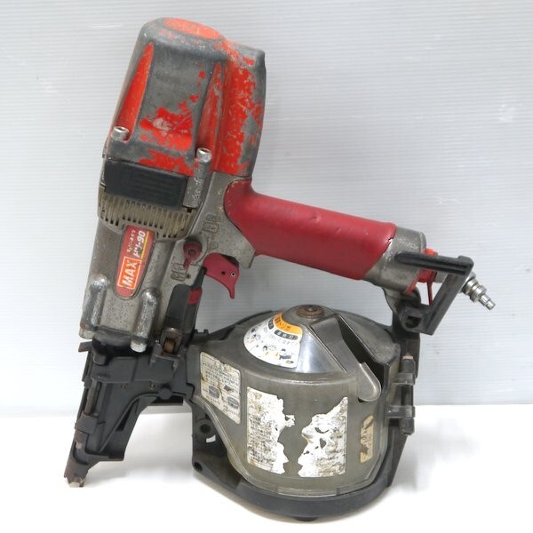 MAX マックス 90mm スーパーネイラ HN-90 高圧釘打機 エア釘打機 コイルネイラ ロール釘打機 エア工具 エアーツール ≡DT6456拍卖