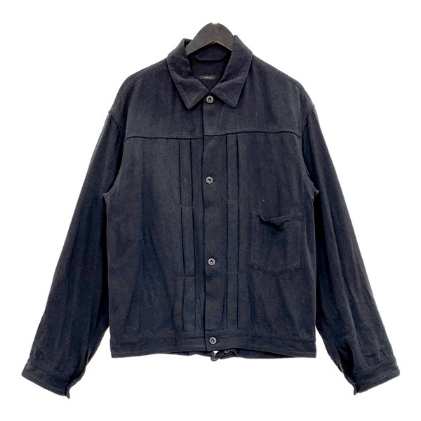 COMOLI コモリ シルクネップ TYPE-1ST ジャケット ブルゾン 羽織り T01-01006 21SS メンズ サイズ3 L相当 ブラック アウター DM16570■拍卖