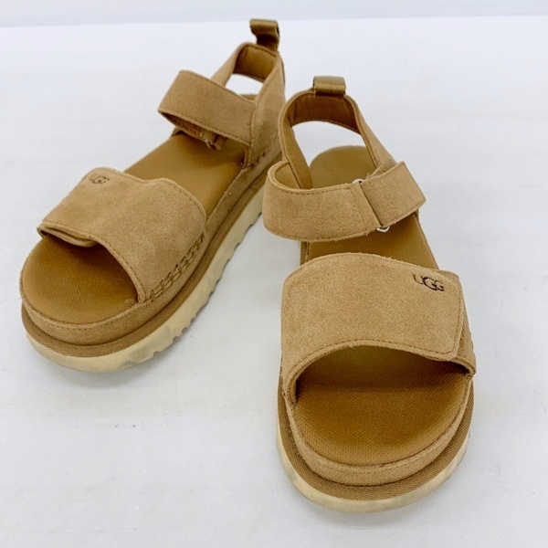 UGG アグ サンダル シューズ ストラップ Goldenstar ゴールデンスター 1136783 スエード ロゴ レディース 24cm ブラウン系 靴 IF16685■拍卖