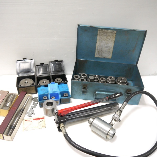 ジャンク IZUMI マクセルイズミ 泉精器 油圧式パンチャ ポンプ付 薄鋼2インチセット SH-10-1(A)P 手動式油圧パンチャー 返品不可≡DT6513拍卖