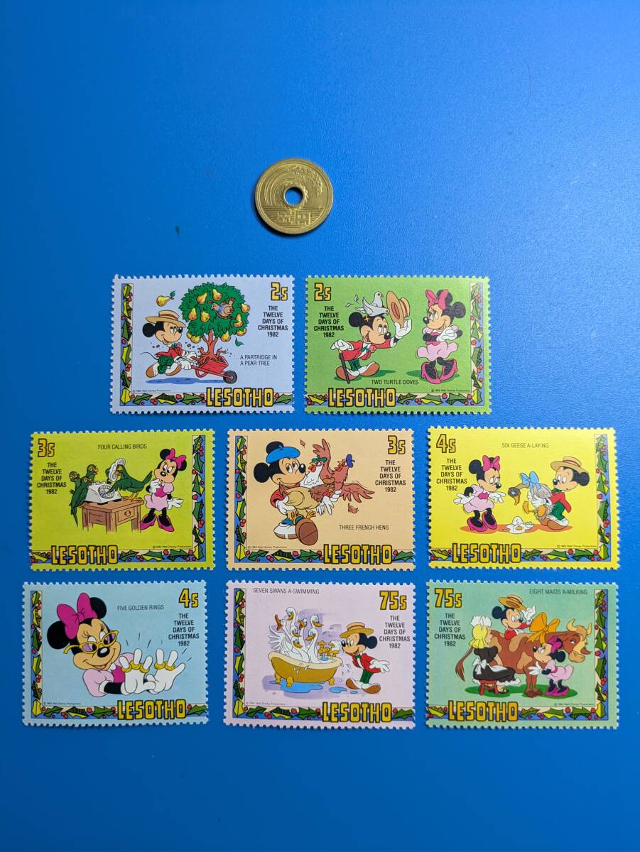 【簡易出品 ディズニー】未使用 レソト 切手 8種 ★綺麗かと思います。☆簡易出品のカテゴリは.全てヨーロッパとさせて頂きます。拍卖