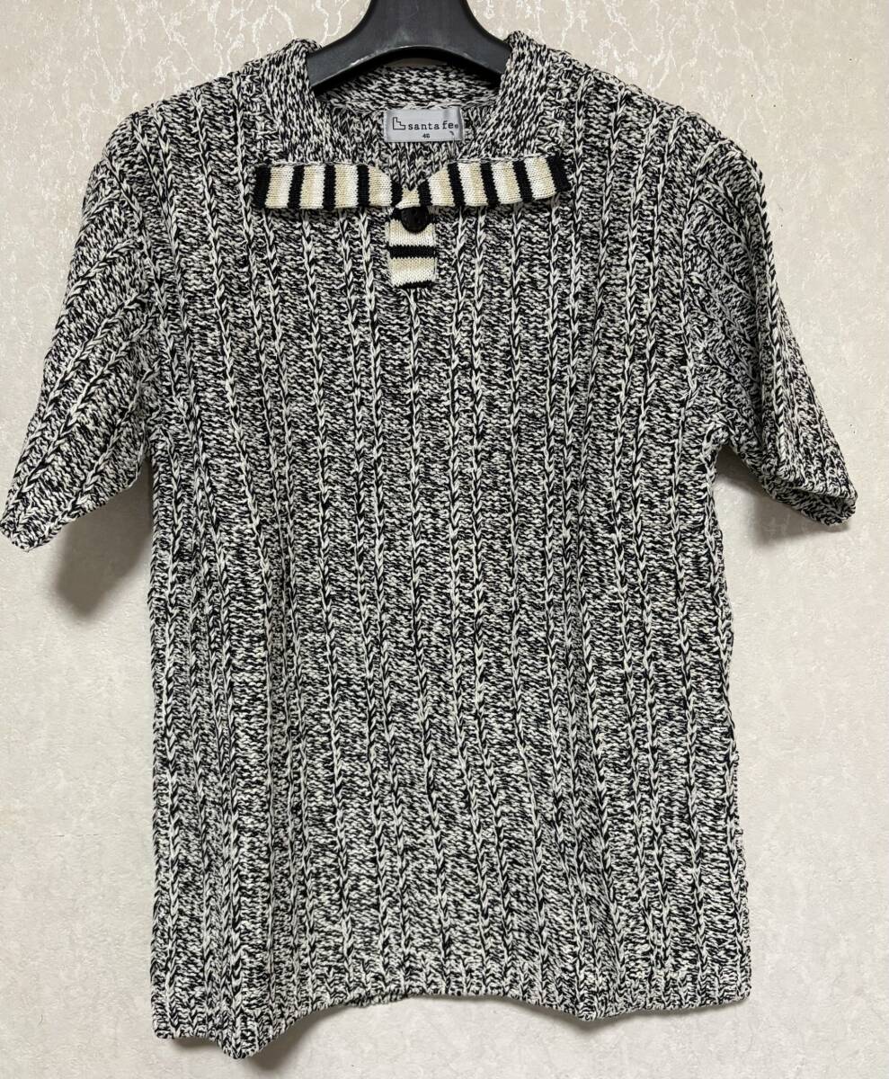 【新品未使用品】santa fe/サンタフェ デザインサマーセーター WH/BK-46(M) 定価\26,250-拍卖