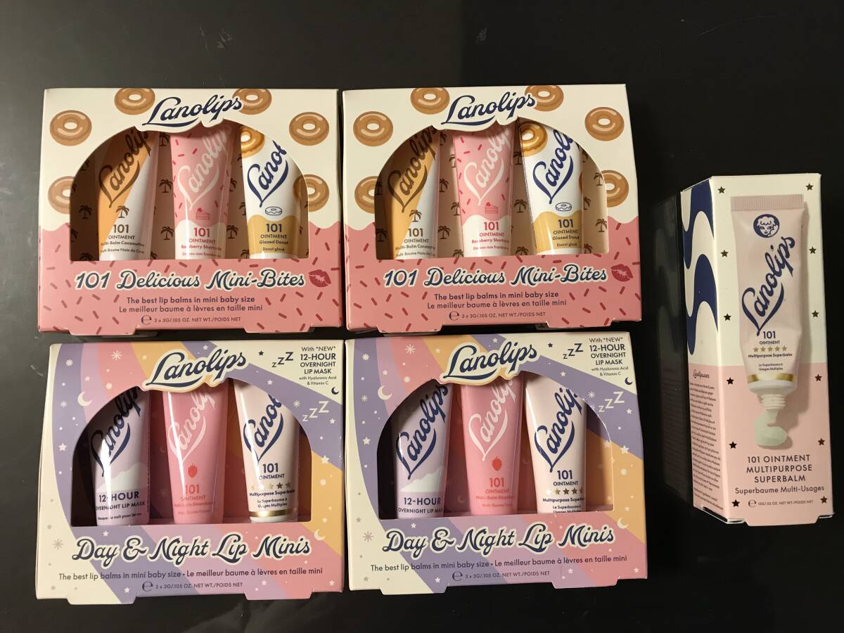 LANOLIPS★ラノリップスラノリップスオイントメントリップス101万能クリーム スーパーバーム 3個箱入りx4箱+1個 新品 未使用拍卖