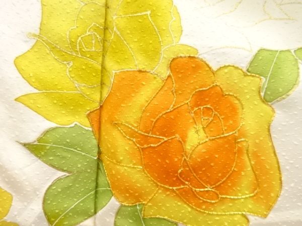 ys7469322; 宗sou 薔薇模様刺繍着物【アンティーク】【着】拍卖