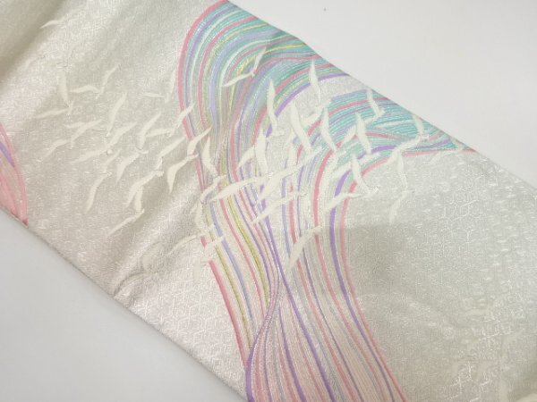 ys7471966; 宗sou 流水に鴎模様織出し袋帯【着】拍卖