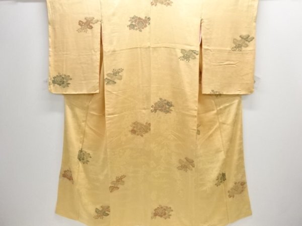 ys7477619; 宗sou 草花模様織り出し漆一つ紋着物【大正ロマン】【着】拍卖