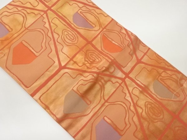 ys7486533; 宗sou 未使用品 引箔幾何学模様織出し名古屋帯【着】拍卖