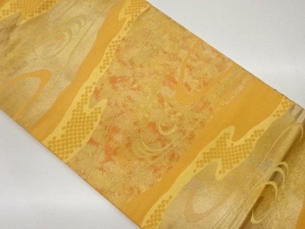 ys7489392; 宗sou 引箔霞に流水模様織出し名古屋帯【着】拍卖