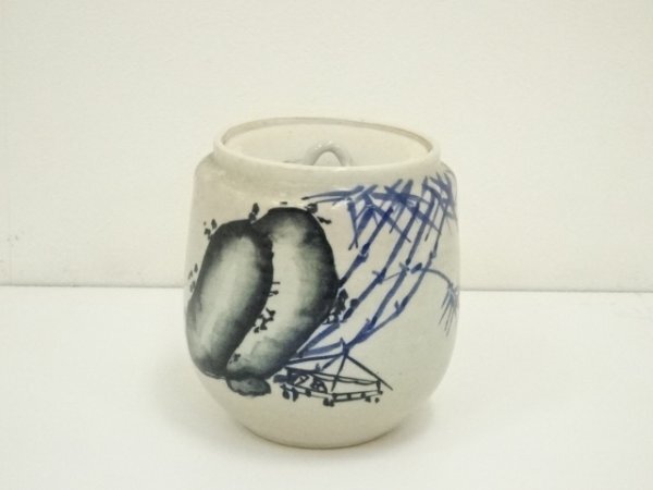 ys7407161; 宗sou 作家物 染付竹図水指【道】拍卖