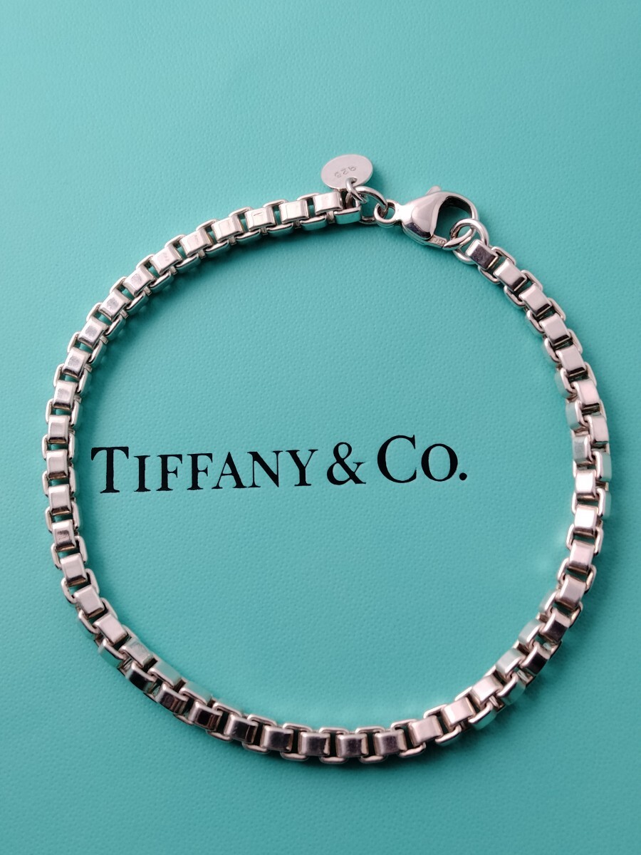 ⑤新品 正規品 ティファニー tiffany&co. ベネチアン ブレスレット シルバー ティファニー 箱 巾着 紙袋 拍卖