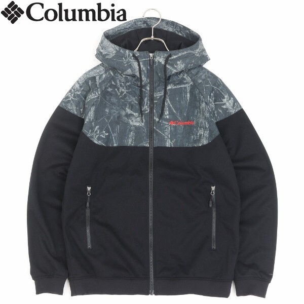【FA630】美品◆Columbia コロンビア × Dr. DENIM レッドテーブル パインズパターンド フルジップ フーディー パーカー ジャケット M拍卖