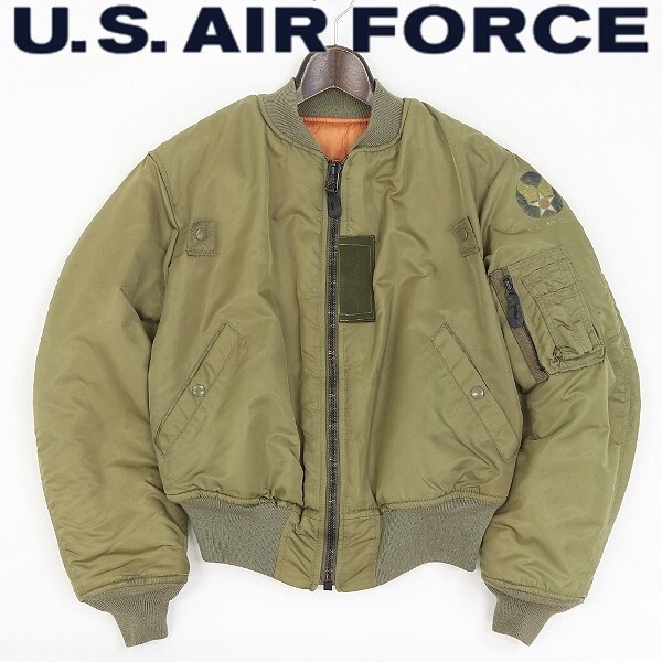 【FA705】◆HOPE MFG.,INC. ホープ社 黒タグ L-2B ミリタリー フライト ジャケット カーキ S拍卖