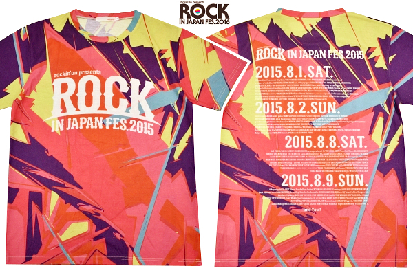 Y-9328★送料無料★ROCK IN JAPAN FESTIVAL ロック・イン・ジャパン・フェスティバル 2015年★フェス ライブ 半袖 T-シャツ M拍卖
