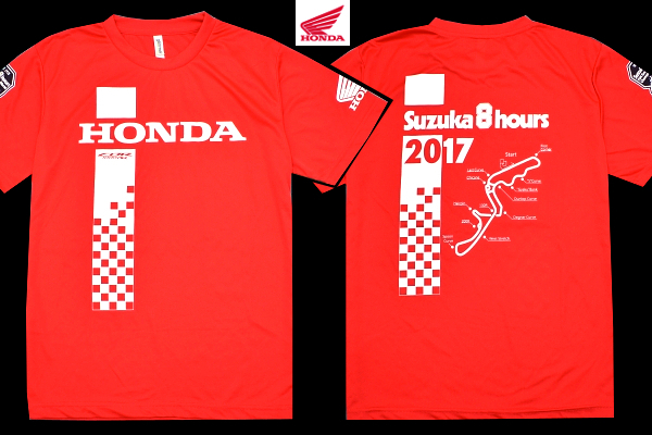 Y-9581★送料無料★HONDA ホンダ バイク Suzuka 8hours 2017年 40周年記念 鈴鹿8時間耐久レース 8耐★半袖 T-シャツ L拍卖