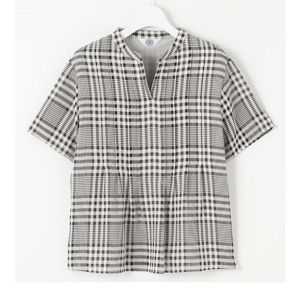 J.PRESS LADIES【洗える】シアーチェック カットソー 黒チェック9号(Mサイズ)ブラウス シャツ ジェイプレス レディス 新品拍卖