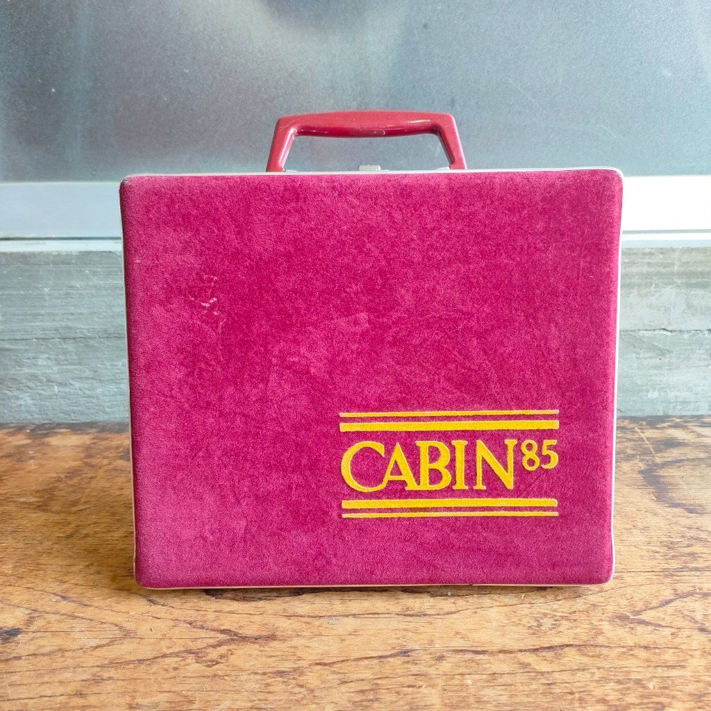 CABIN85 キャビン85 カセット収納ケース 昭和レトロ 当時モノ タバコグッズ フェルト 赤キャビン ノベルティグッズ 現状品 digjunkmarket拍卖