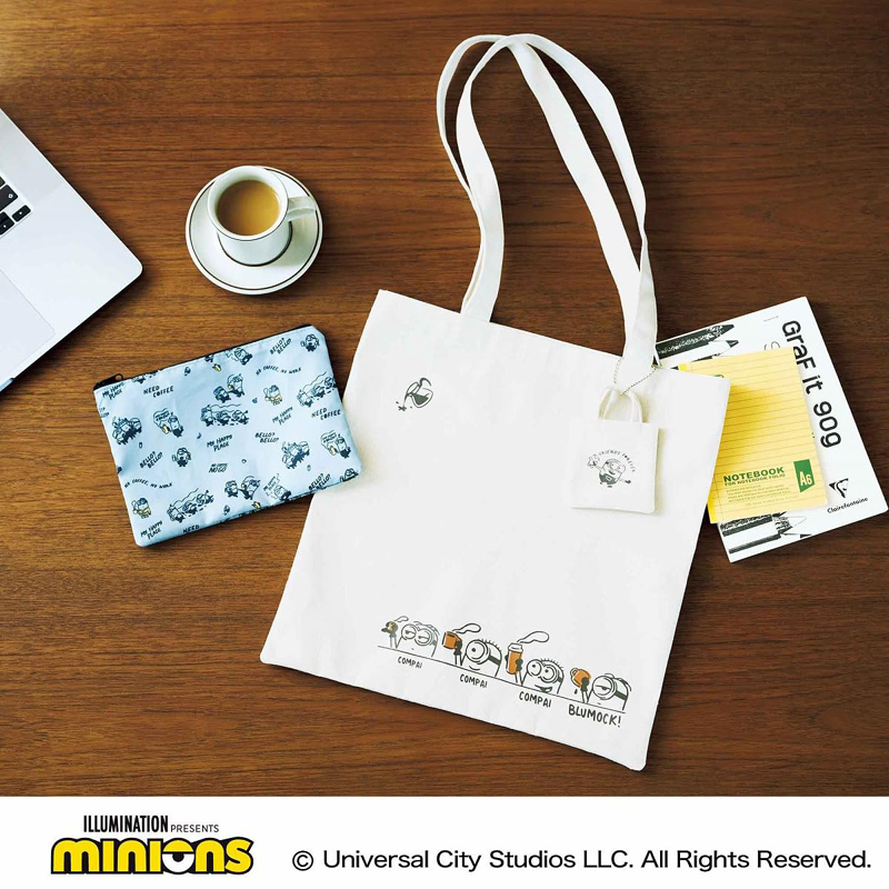 ★リンネル 2024年 11月号★MINIONS 人気イラストレーター・COFFEE BOYが描く ミニオンのお出かけ3点セット拍卖