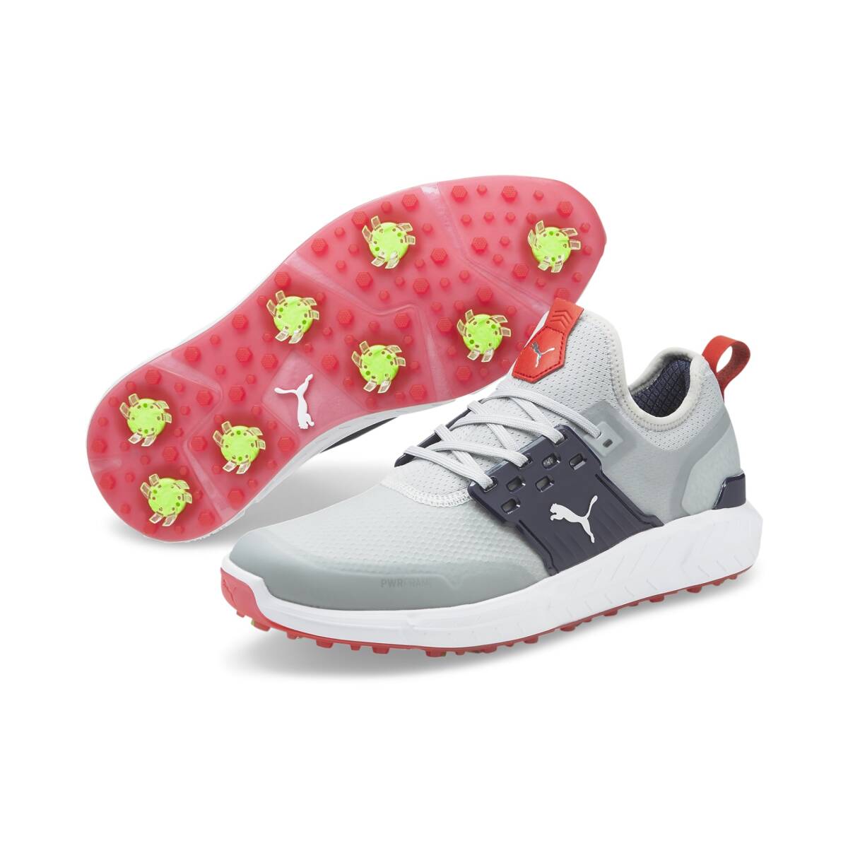 プーマ イグナイト アーティキュレート 25cm 税込定価17600円 PUMA IGNITE ARTICULATE グレー ネイビー ゴルフ スパイク GOLF 灰色 紺 ②拍卖