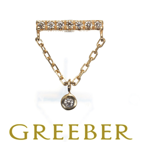 ヒロタカ ピアス ダイヤ ダイヤモンド 0.05ct 片耳 K10YG BLJ/GENJ 限界値下げ品拍卖