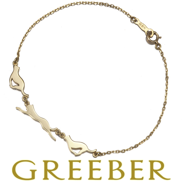 ミキモト ブレスレット 猫 ネコ ネコ アニマル K18YG BLJ拍卖