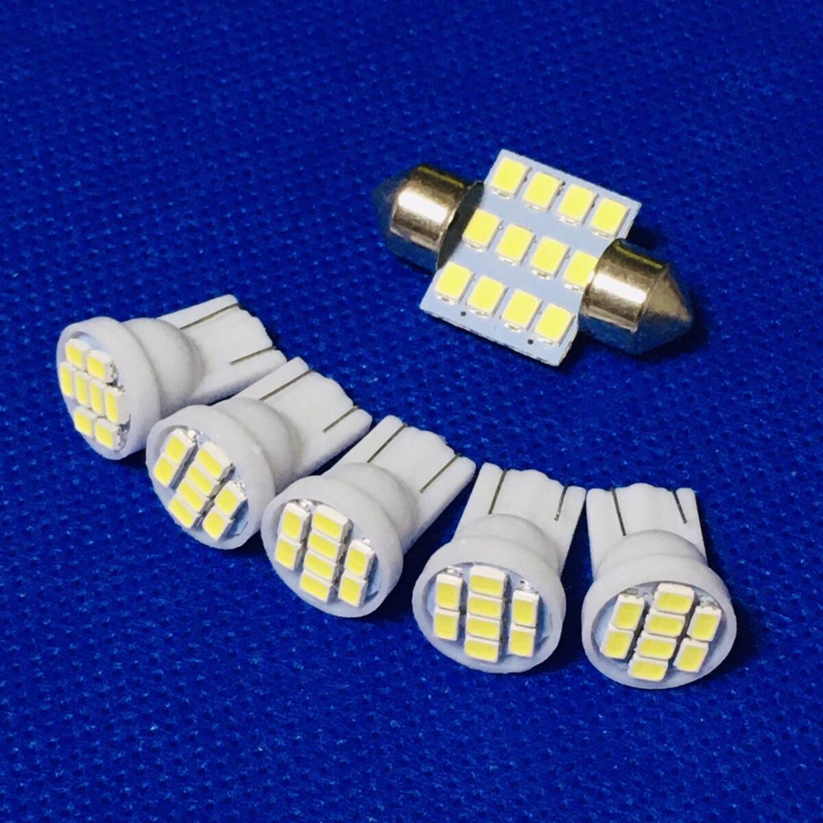 ムーヴ カスタム (ムーブ) L175S L185S T10 LED ルームランプ 6個セット 室内灯 パーツ 内装 ホワイト 美光拍卖