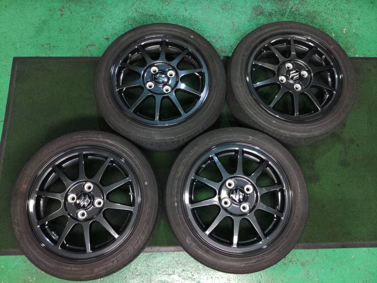 個人宅配送不可 HA36S アルトワークス 純正エンケイ 15X5J +45 100-4H タイヤ 165/55R15 溝なし 要交換拍卖