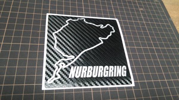 ニュルブルクリンク カーボンステッカー サーキット (シルバー文字)6拍卖