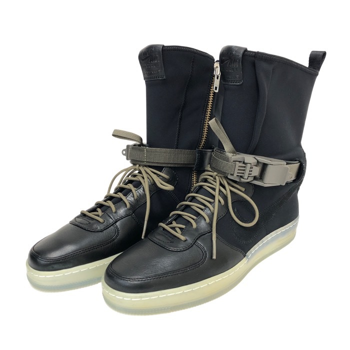 NIKE ナイキ ACRONYM アクロニウム エアフォース1 ダウンタウン ハイ スニーカー ブラック オリーブ メンズ 【中古】【新品同様】【美品】拍卖