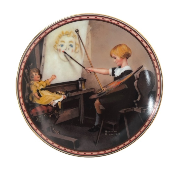Norman Rockwell ノーマン ロックウェル コレクタープレート 飾り皿 絵皿 Serious Businessインテリア拍卖