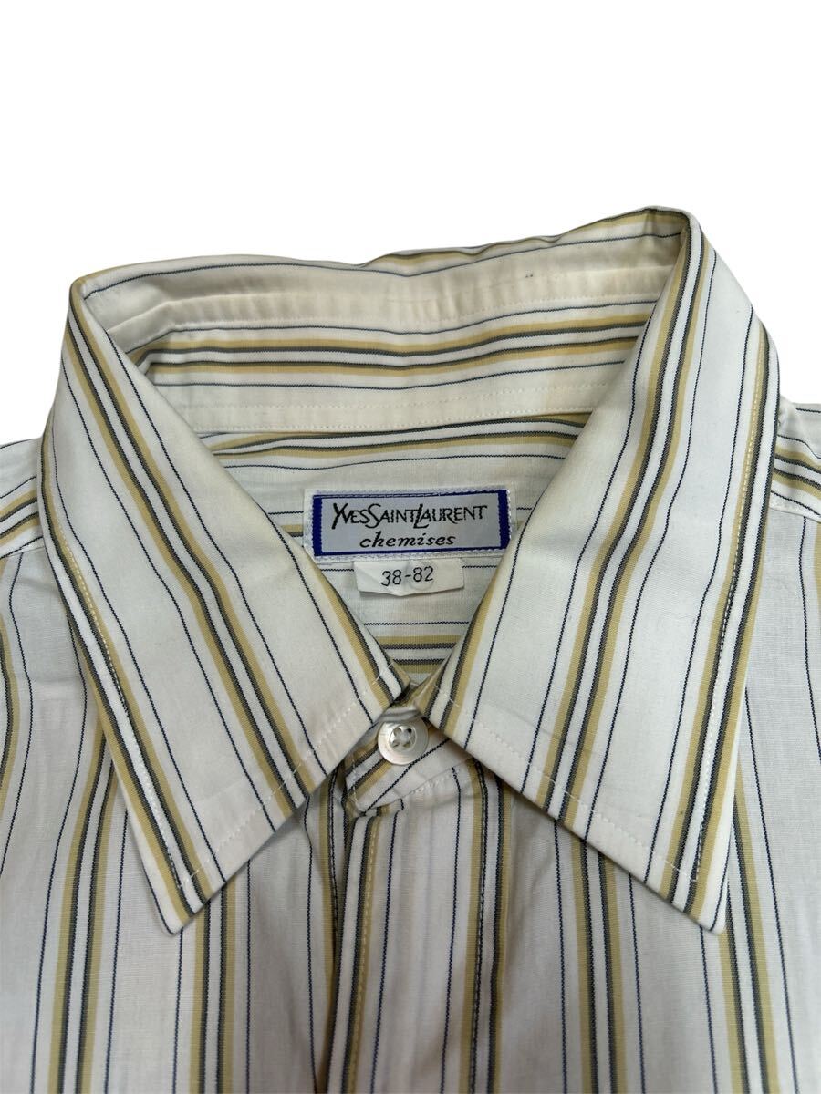 イヴ・サンローラン 38-82 長袖 ストライプ シャツ拍卖