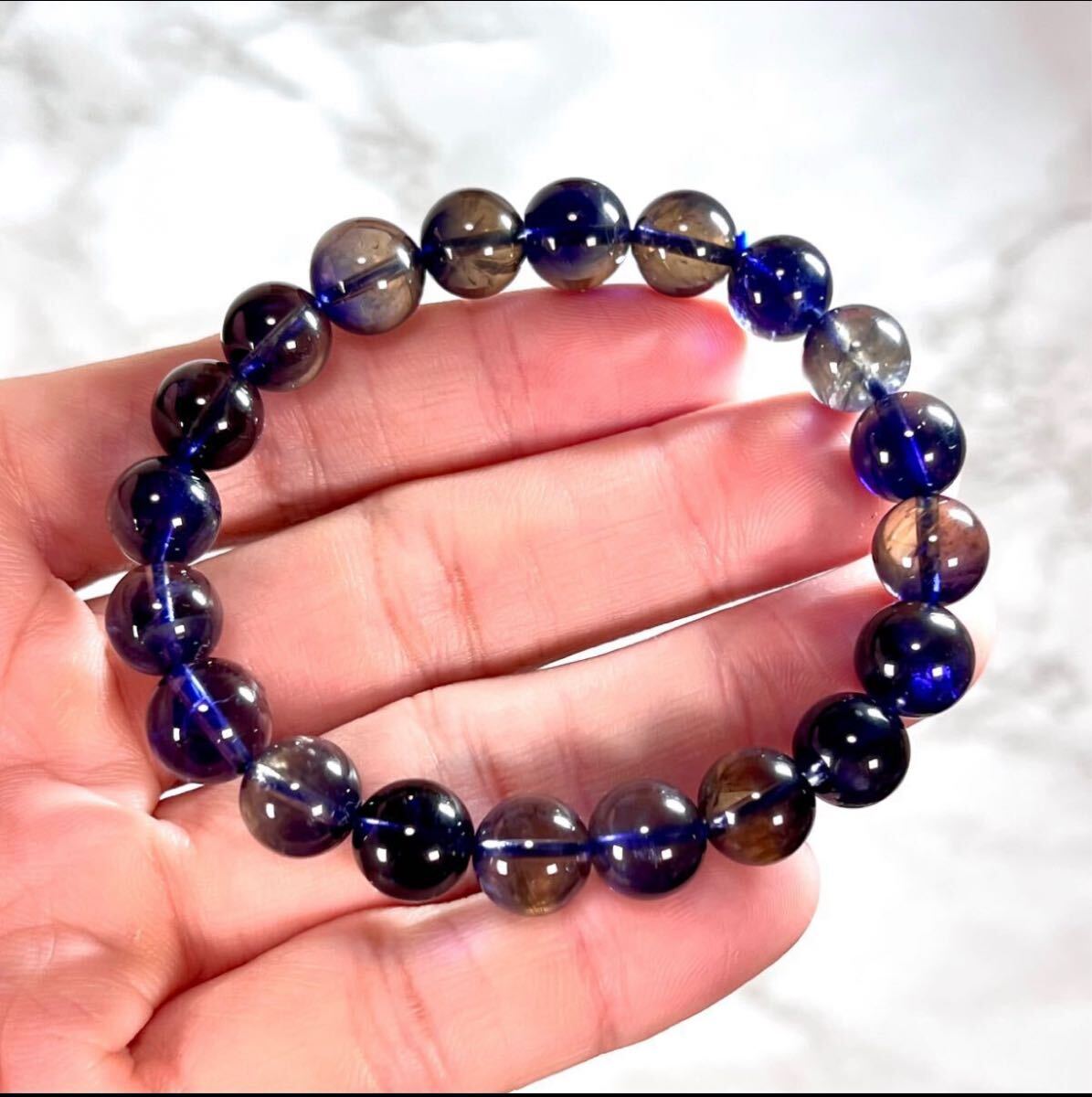 めちゃ綺麗 最高級 アイオライトブレスレット 3-1 パワーストーン 天然石拍卖